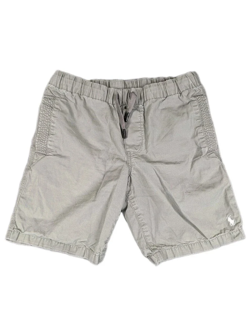 Polo Ralph Lauren Boys M 10 12 Gray Pony Pull On Shorts Cotton Casual Preppy